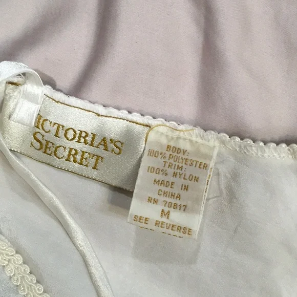 Vintage Victoria’s Secret gold label white nightgown
